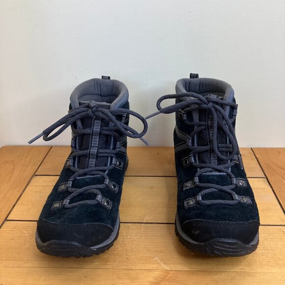 Columbia Waterproof Suede Hiking Boots OmniGrip Techlite Soles Blue Women's US 7 - Picture 2 of 6